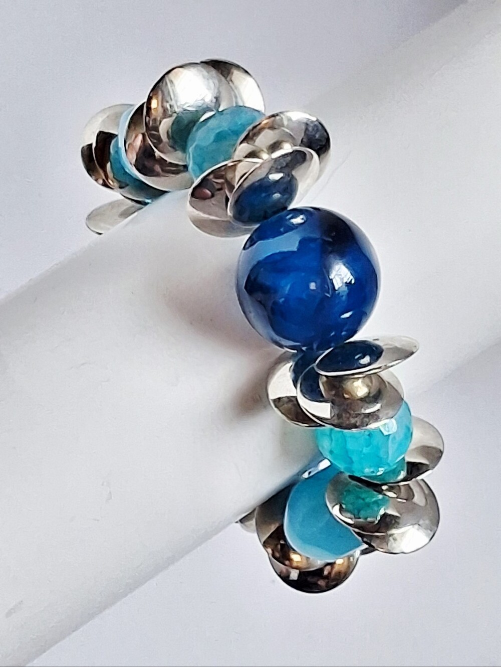 Blue Ocean Saucer-Wave Bracelet
